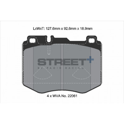 Plaquettes Pagid Street + homologué Route T8160SP2001