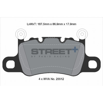 Plaquettes Pagid Street + homologué Route T8277SP2001