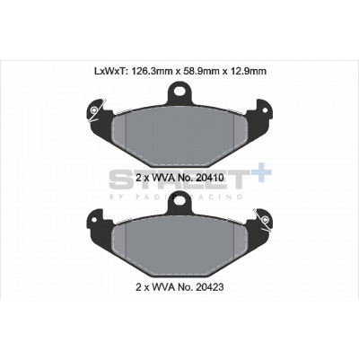 Plaquettes Pagid Street + homologué Route T8150SP2001