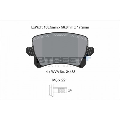 Plaquettes Pagid Street + homologué Route T8075SP2001