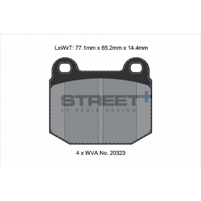 Plaquettes Pagid Street + homologué Route T8148SP2001