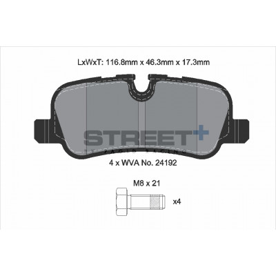 Plaquettes Pagid Street + homologué Route T8061SP2001