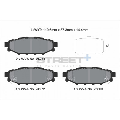 Plaquettes Pagid Street + homologué Route T8065SP2001