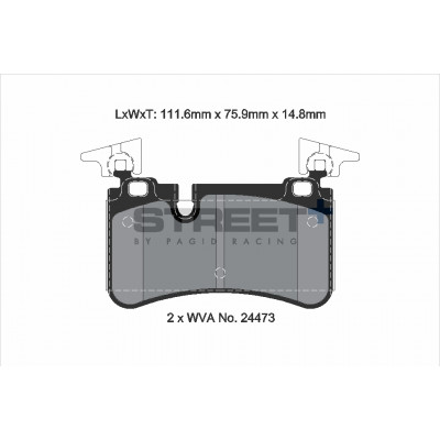 Plaquettes Pagid Street + homologué Route T8074SP2001