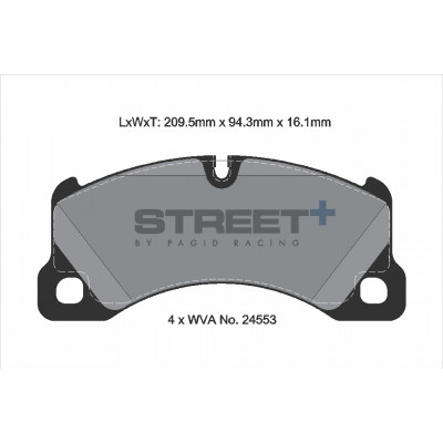 Plaquettes Pagid Street + homologué Route T8077SP2001