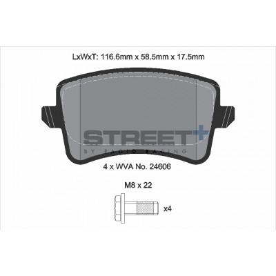 Plaquettes Pagid Street + homologué Route T8083SP2001