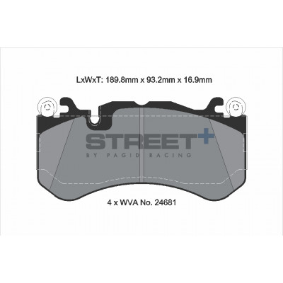 Plaquettes Pagid Street + homologué Route T8086SP2001