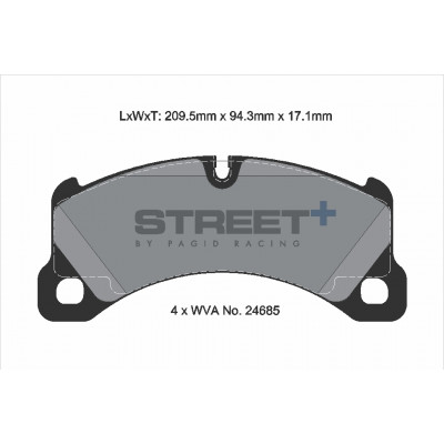 Plaquettes Pagid Street + homologué Route T8087SP2001