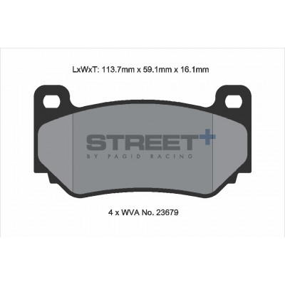 Plaquettes Pagid Street + homologué Route T8035SP2001