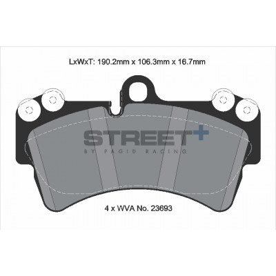 Plaquettes Pagid Street + homologué Route T8038SP2001