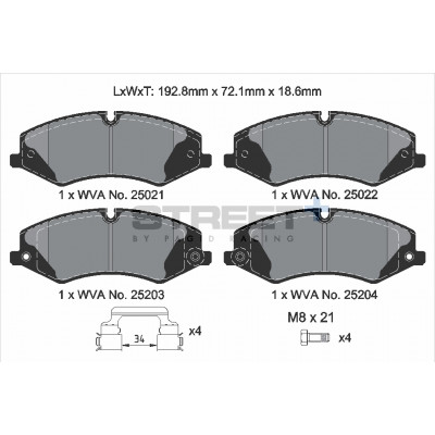 Plaquettes Pagid Street + homologué Route T8103SP2001