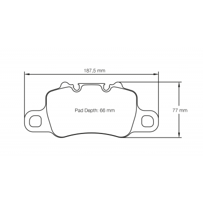 Plaquettes de frein PAGID Racing 4925 Noir Pour disque Céramique