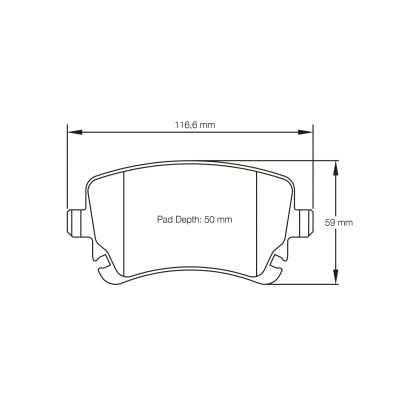 Plaquettes de frein PAGID Racing 8039 Noir Pour disque Céramique