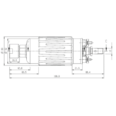 Pompe à Essence Bosch FP200/7 - débit 275 L/h pour 5 bars / 235L/h pour 7 bars