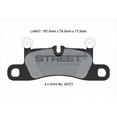 Plaquettes Pagid Street + homologué Route T8091SP2001