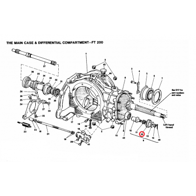 Renvoi de marche arrière à 14 dents (remplace le FGB-237-1) FT200 / FG400 / FGA  HEWLAND FT-237-1