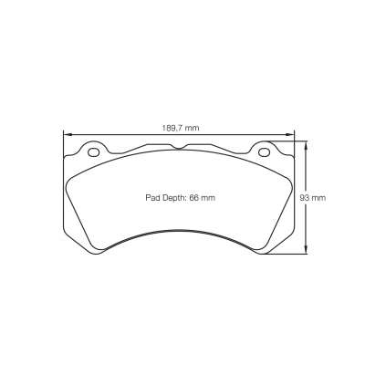 Plaquettes de frein PAGID Racing 8081 Noir Pour disque Céramique