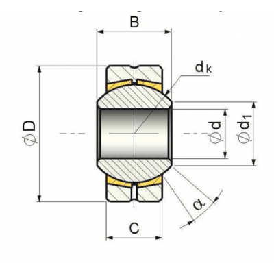 Rotule oeil UNIBAL 8x22